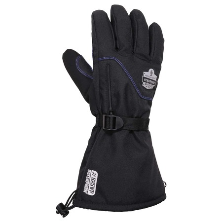 Proflex By Ergodyne Black Thermal Waterproof Winter Work Gloves, XL, PR 825WP